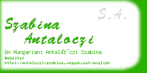 szabina antaloczi business card